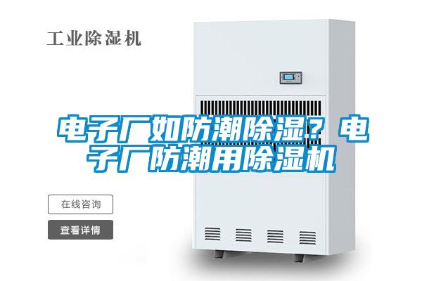 電子廠如防潮除濕？電子廠防潮用除濕機