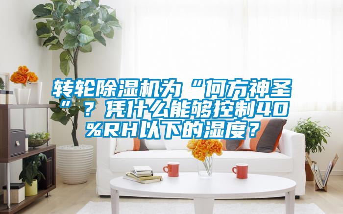 轉(zhuǎn)輪除濕機(jī)為“何方神圣”？憑什么能夠控制40%RH以下的濕度？