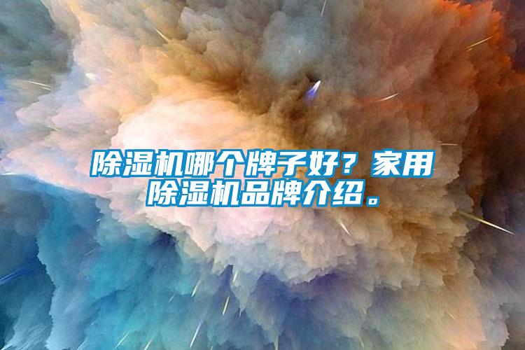 除濕機哪個牌子好？家用除濕機品牌介紹。