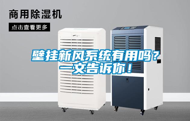 壁掛新風系統(tǒng)有用嗎？一文告訴你！