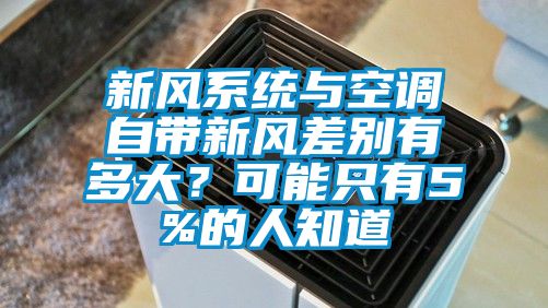 新風(fēng)系統(tǒng)與空調(diào)自帶新風(fēng)差別有多大？可能只有5%的人知道
